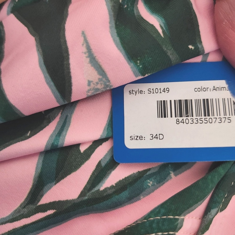Birdsong 34D Bare Necessities Animal Instint Underwire Wrap Tankini Swim Top - Picture 5 of 10